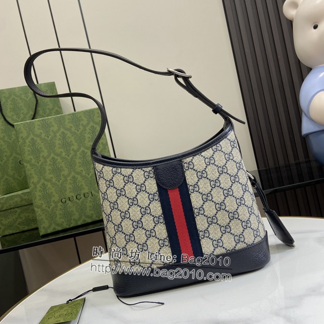 Gucci專櫃古馳最新款Ophidia系列GG小號肩背包水桶包 jh2227型號：781402